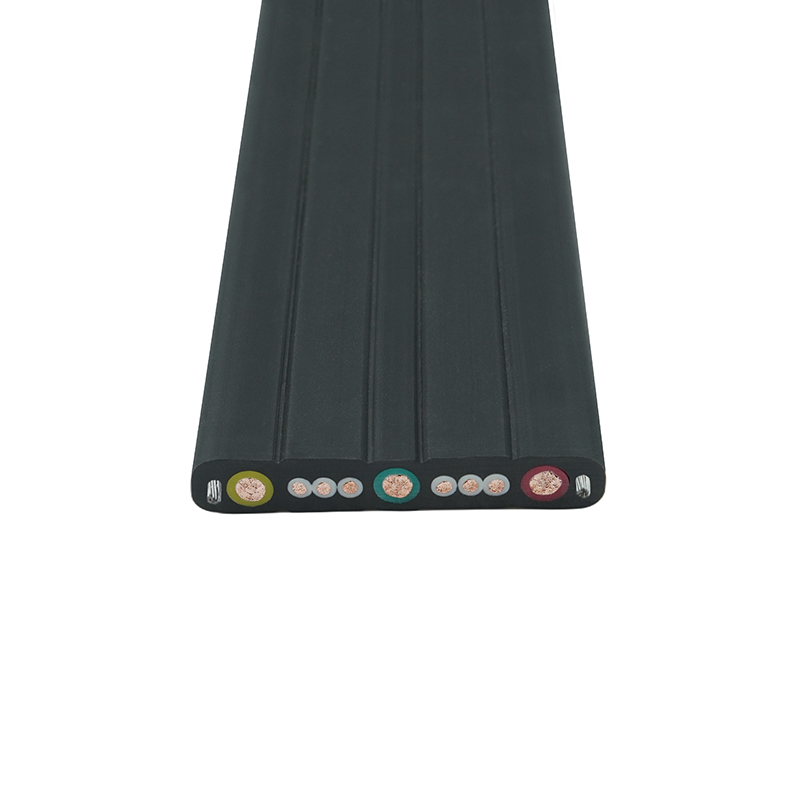 مركب غمد كرين السفر كابل مسطح مع أسلاك الفولاذ