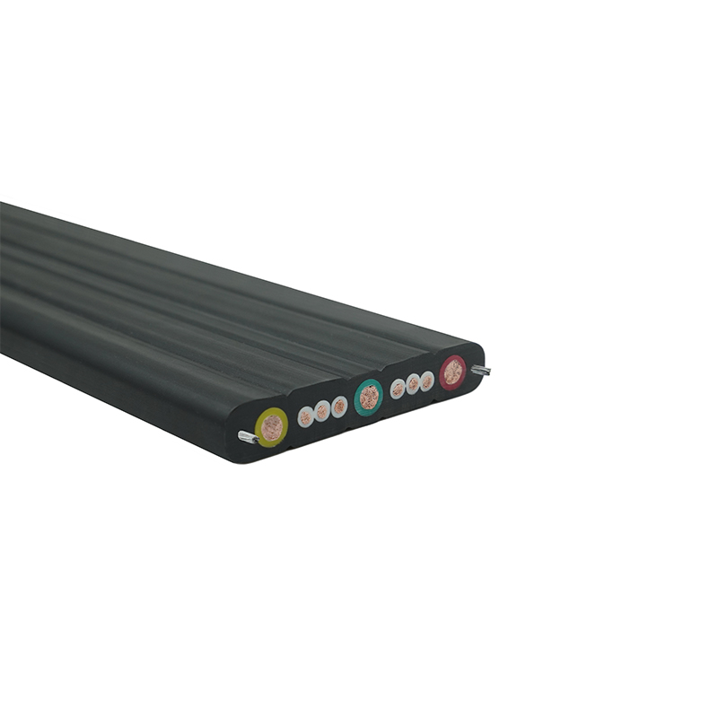 مركب غمد كرين السفر كابل مسطح مع أسلاك الفولاذ