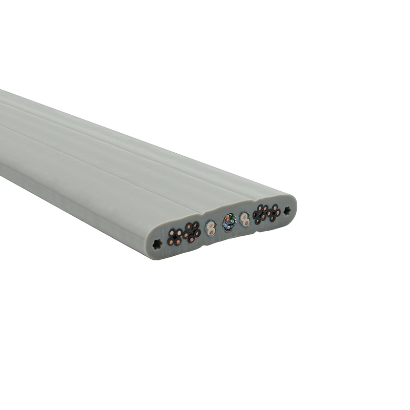 الكابل المسطح للمصعد ذو غلاف PVC المعزول بالنحاس مع سلك فولاذي