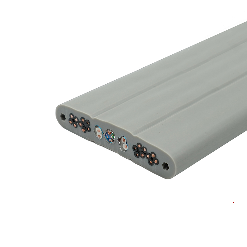 الكابل المسطح للمصعد ذو غلاف PVC المعزول بالنحاس مع سلك فولاذي