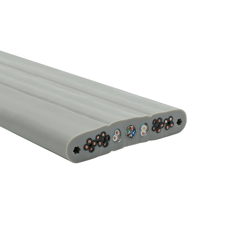 الكابل المسطح للمصعد ذو غلاف PVC المعزول بالنحاس مع سلك فولاذي